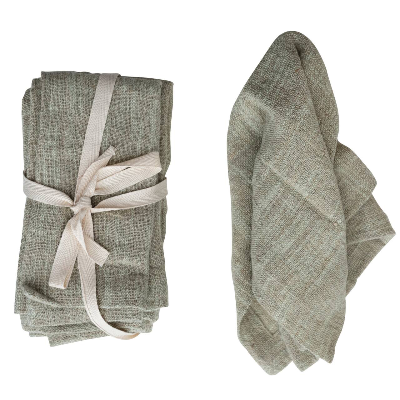 Hello Honey® Sage Woven Cotton & Linen Napkins Set